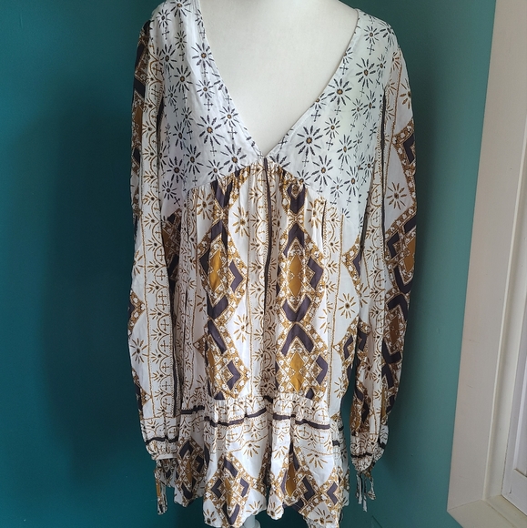 Anthropologie Free People Down by the Bay Tunic top mini dress size small - Picture 2 of 7